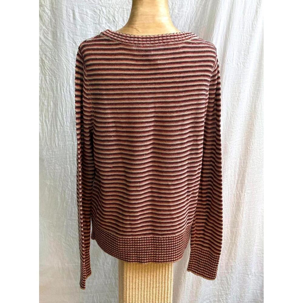 LOFT red, cream, and blue striped sweater - Picture 4 of 6